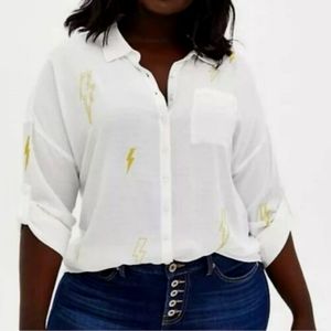 Torrid Lightning bolt Button Down